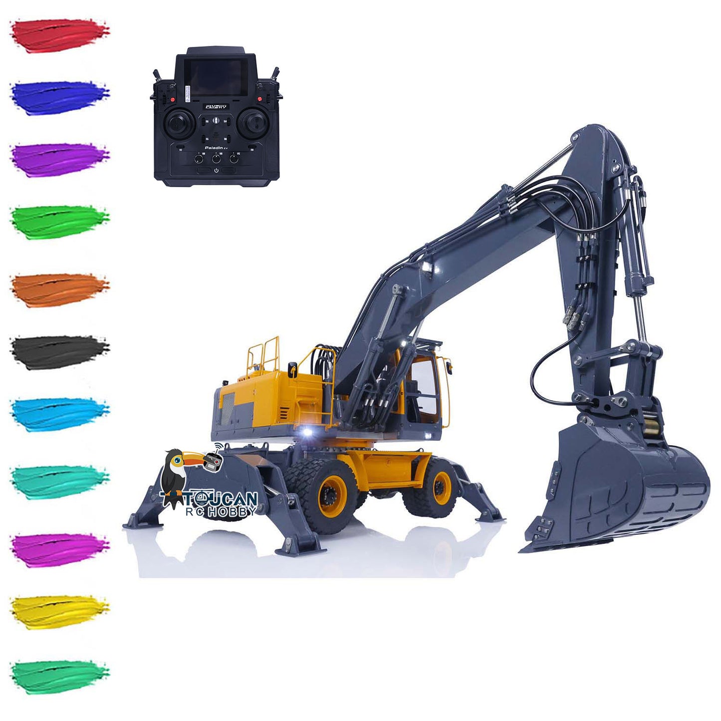 LESU 1/14 RC Metal Hydraulic Aoue ET30H Wheeled Excavator A0006