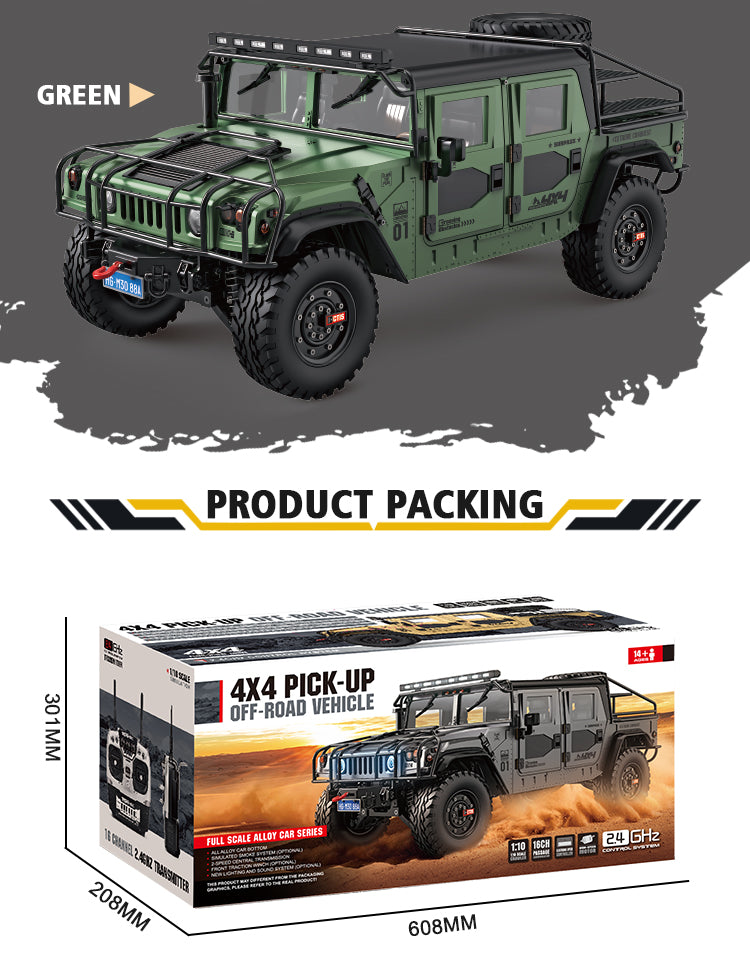 IN STOCK HG P415A Pro 4x4 RC Off-road Vehicle for 1:10 Hummer Pick-up Crawler Sound Light