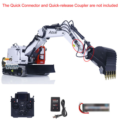 LESU 1/14 Aoue Metall ET26L Lackiert Montiert RTR Hydraulische Drei-abschnitt RC Bagger B0012 Mit Kristall Display