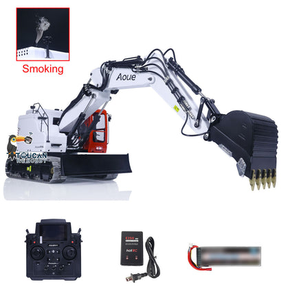 LESU 1/14 Aoue Metal ET26L Painted Assembled RTR Hydraulic Three-section RC Excavator B0012 With PL18EV Transmitter Smoke Function