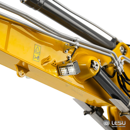 LESU 1/14 RC Hydraulic Excavator LR956 Metal 3 Arms Digger Model 4+3CH Valve Dual Pumps Light Flysky PL18EV LITE