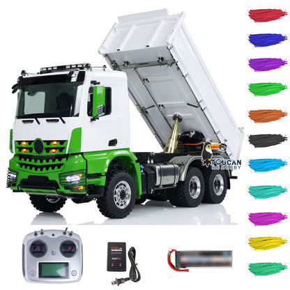 LESU 1/14 3 essieux 3 voies à bascule RC Dumper hydraulique Radio Batterie RTR