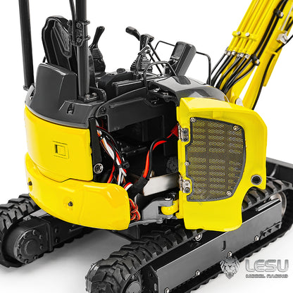 LESU 1/14 Mini RC Hydraulic Excavator PC30 Metal Radio Controlled Digger Model with 6CH Reversing Valves