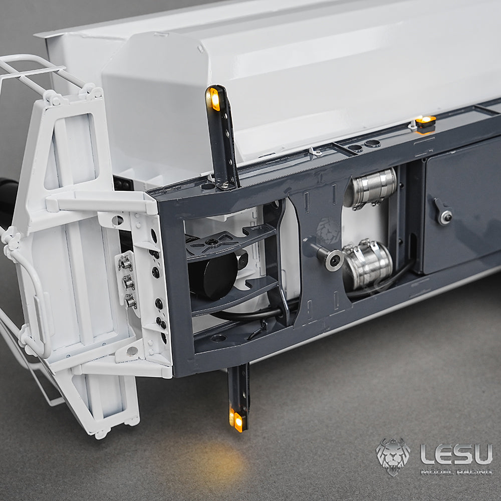 Metal LESU 3Axles 1/14 Hydraulic Dump Trailer for RC Tractor Truck DIY TAMIYA Radio Controlled Lorry Car 1851 3363 R470 770S