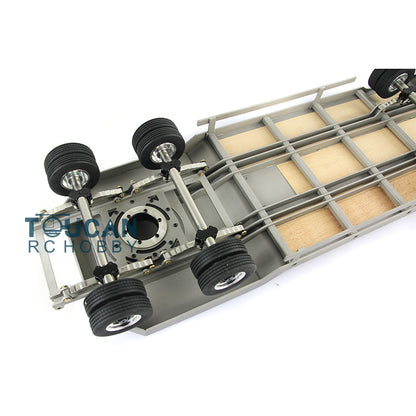 US STOCK Metal Trailer Plate 887.6*190*78MM for LESU TAMIYA 1/14 RC Truck Model Car