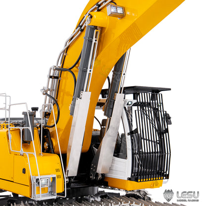Metal LESU 1/14 RC Hydraulic Excavator 2 Arms LR956 Remote Control Digger Model 4MPA Dual Pumps Light 3S Battery PL18EV LITE