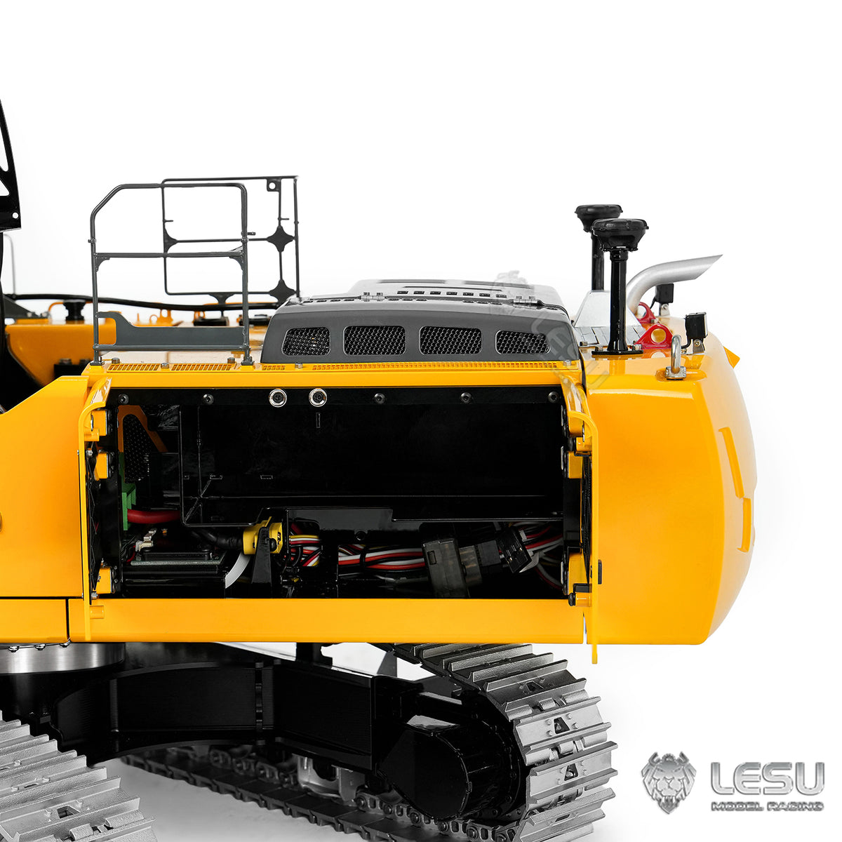 LESU LR956 1/14 Metal RC Hydraulic Front Shovel Excavator B0031 Dual Pumps KIT/PNP/RTR Digger with 7CH Valve Light System Simulated GPS