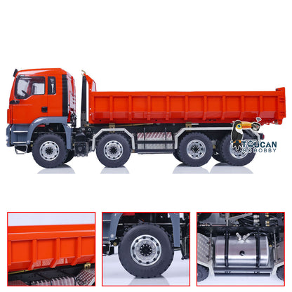 LESU 1/14 MAN TGS Painted Unassembled 8x8 Hydraulic RC Roll On/Off Dumper Truck Tipper 20160901