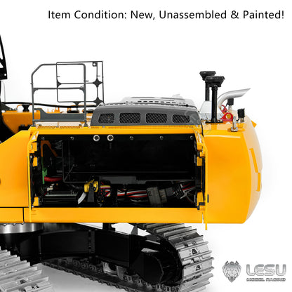 LESU LR956 1/14 Metal RC Hydraulic Front Shovel Excavator B0031 Dual Pumps KIT/PNP/RTR Digger with 7CH Valve Light System Simulated GPS