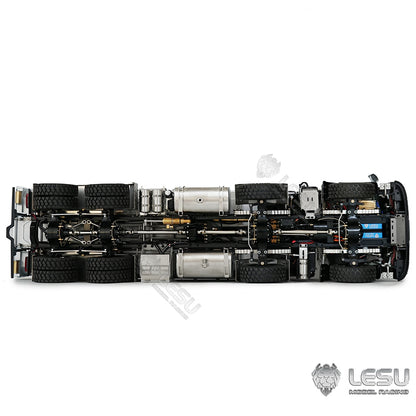 2Speed LESU Remote Control Hydraulic Roll on off Dumper Crane 1/14 RC Tipper Lock Differential Axle Metal 8X8 Chassis Gerabox