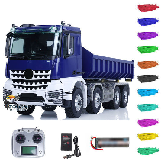 LESU 1/14 Camion à benne basculante RC en métal 8x8 Roll On/Off RTR Full-dump K3363 