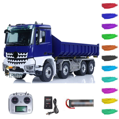 LESU 1/14 Metal RC Dump Truck 8x8 Roll On/Off RTR Full-dump K3363