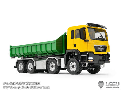 Deposit New Product Pre-order LESU 1/14 Metal 8x8 Roll-Off Truck Full Dump RC Construction Vehicle