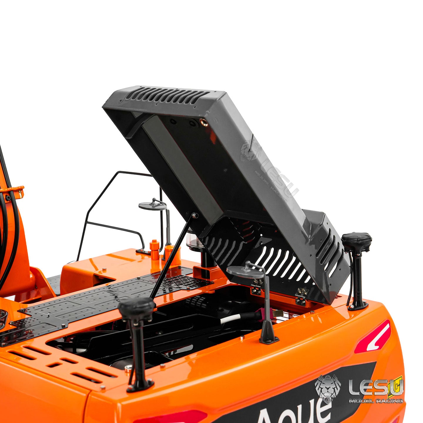 LESU 90% Metal 1/14 RC Hydraulic Digger Aoue DX350LC Remote Control Excavator Finished Model 3CH Valve Relief Valve 4MPA Pump