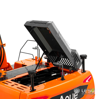 LESU 90% Metal 1/14 RC Hydraulic Digger Aoue DX350LC Remote Control Excavator Finished Model 3CH Valve Relief Valve 4MPA Pump