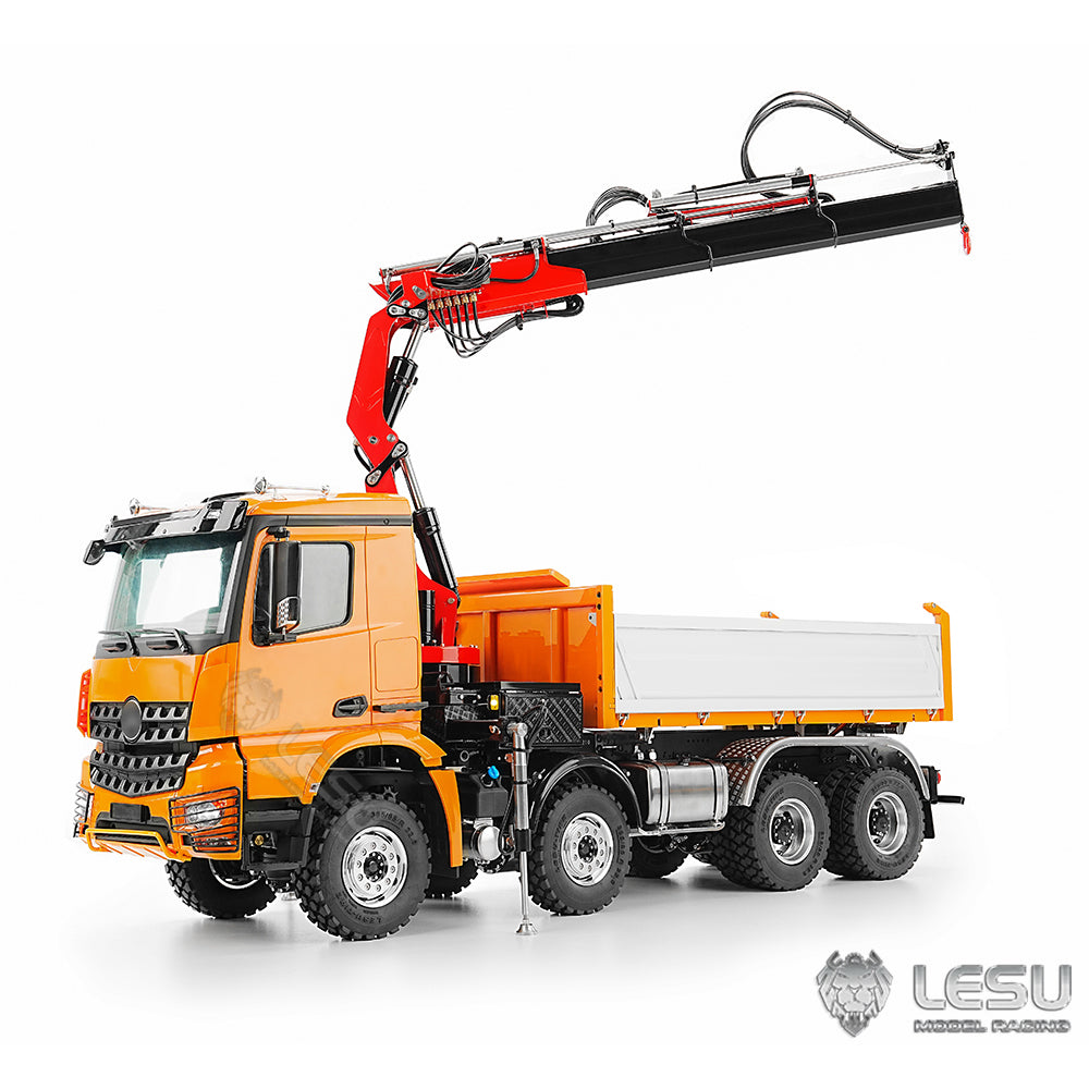 LESU 3348 1/14 RC Hydraulic Dump Truck 3-Ways 8X8 Remote Control Crane Tipper