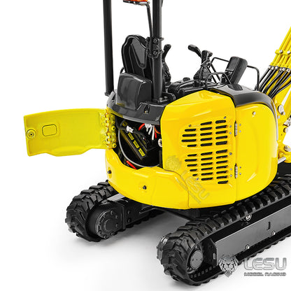 LESU 1/14 Mini RC Hydraulic Excavator PC30 Metal Radio Controlled Digger Model with 6CH Reversing Valves