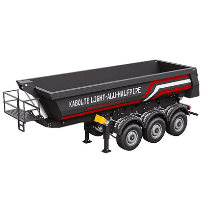 26.1Inches KABOLITE 1/14 Metal Radio Control Semi Trailer Dumper Electric Lifting for RC Tractor Truck SC 770S Light Support Leg