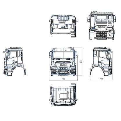 Kits de cabine ouvrable MD Model TGS 1/14 pour camion tracteur à benne basculante 1/14 RC