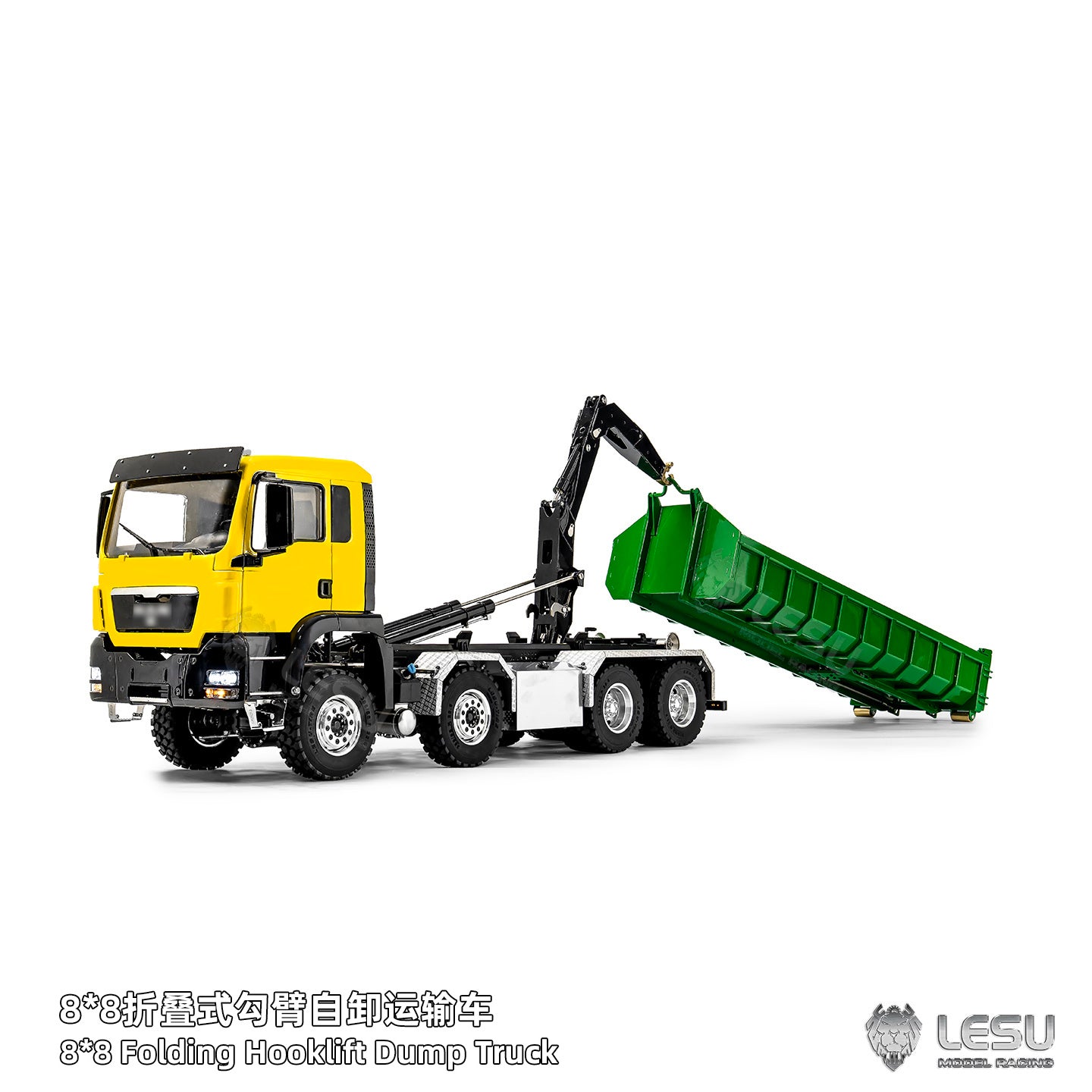 Deposit New Product Pre-order LESU 1/14 Metal 8x8 Roll-Off Truck Full Dump RC Construction Vehicle