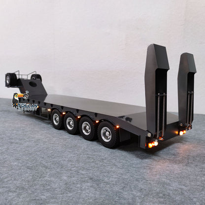 Metal 4 Axles Trailer for 1/14 JDM 189 RC Tractor Truck