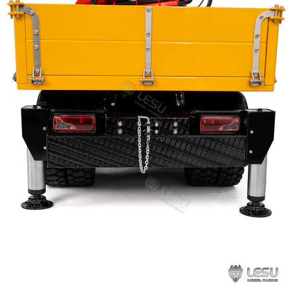 LESU 6X6 Metal 1/14 RC Hydraulic Crane Truck 3Speed Remote Control Lorry Car 7CH Valve 4MPA 6 Outriggers Sound Axle Diff Lock
