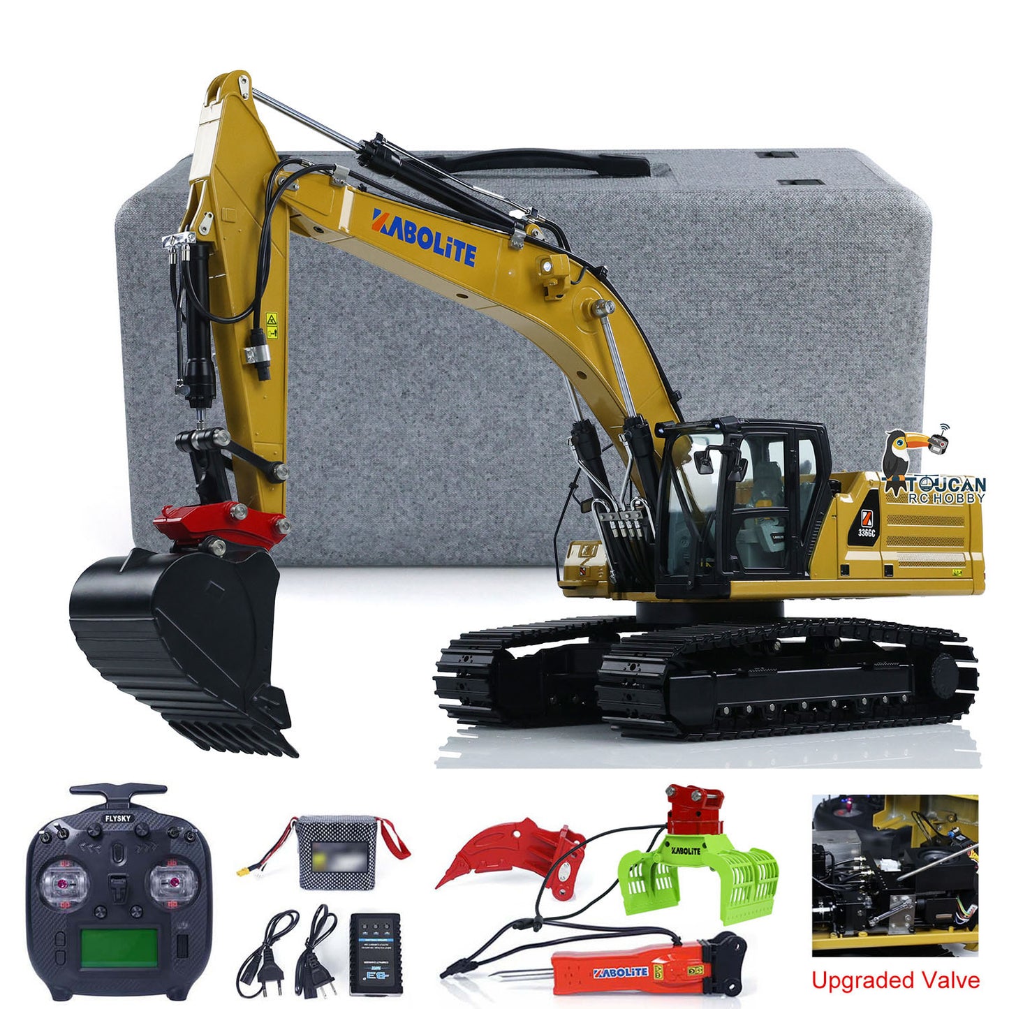 IN STOCK Kabolite K961 100S PRO 1/18 RC Hydraulic Excavator RTR Remote Control Digger Flysky ST8 Radio 2S Battery Electric Claw Hammer