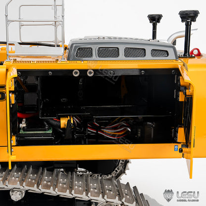 LESU 1/14 RC Hydraulic Excavator LR956 Metal 3 Arms Digger Model 4+3CH Valve Dual Pumps Light Flysky PL18EV LITE