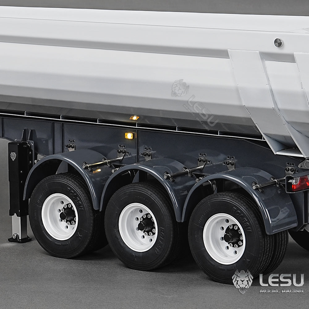 Metal LESU 3Axles 1/14 Hydraulic Dump Trailer for RC Tractor Truck DIY TAMIYA Radio Controlled Lorry Car 1851 3363 R470 770S