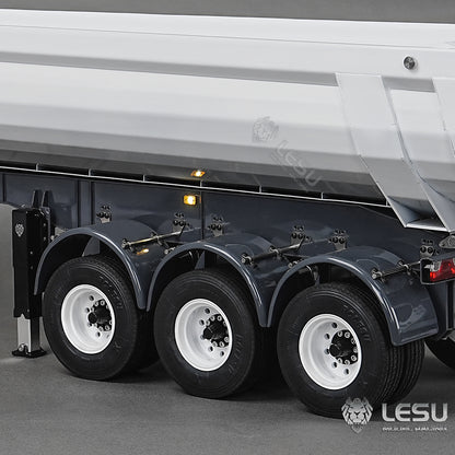 Metal LESU 3Axles 1/14 Hydraulic Dump Trailer for RC Tractor Truck DIY TAMIYA Radio Controlled Lorry Car 1851 3363 R470 770S