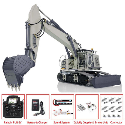 LESU 1/14 Aoue ET35 Metal RTR RC Hydraulic Painted Assembled Excavator B0006 With Quick Removable Connector