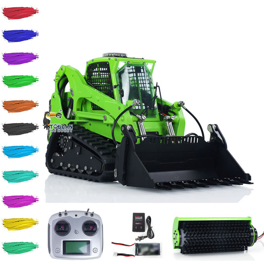 LESU 1/14 Aoue LT5 RC Hydraulic Skid-Steer Loader Electric Cleaner I6S Radio Battery RTR Remote Control Construction Car