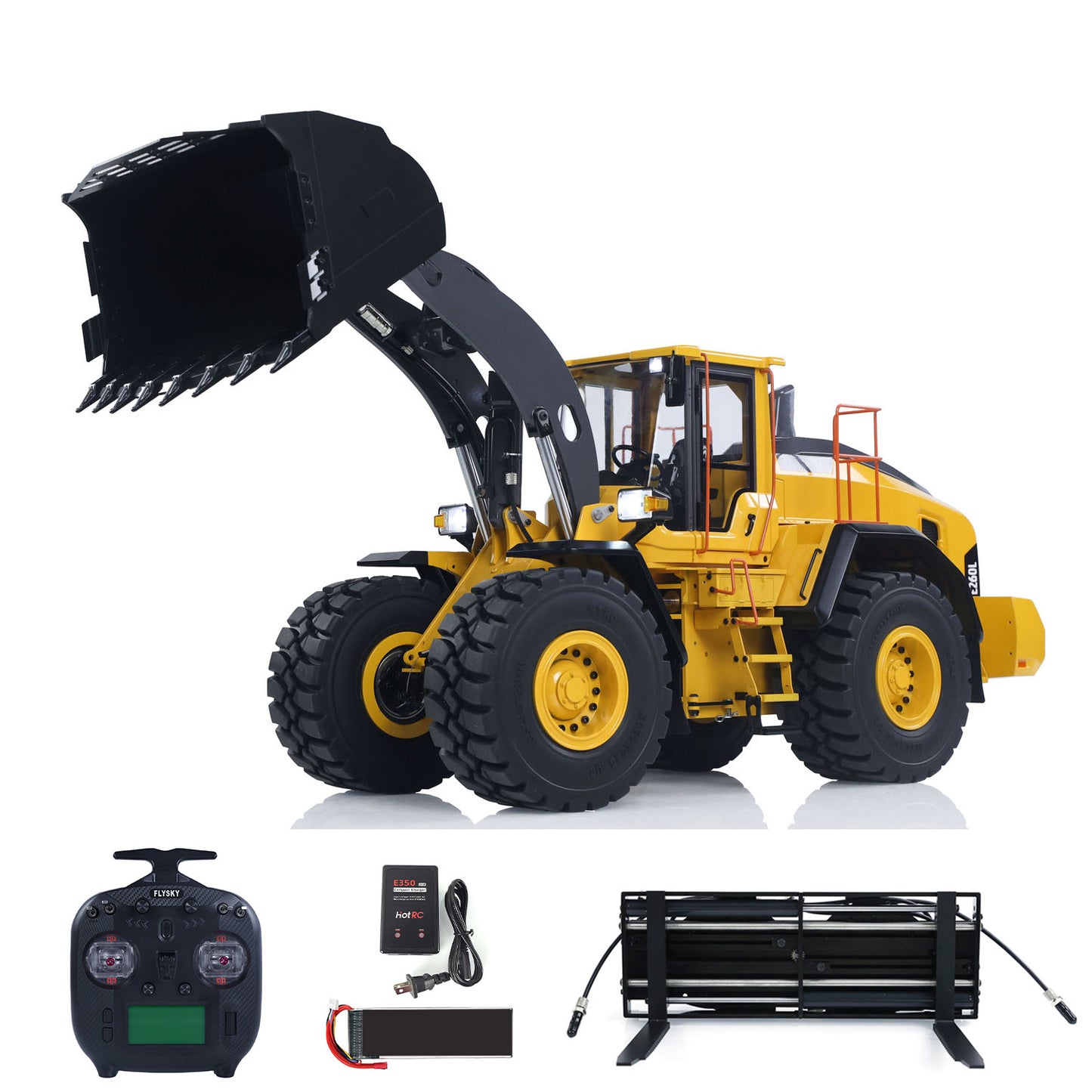 Fast Shipping MTRC 1/14 RC Hydraulic Loader E260L RTR Model Metal Radio Control Heavy Machine Car Construction Vehicles ST8 Radio Battery