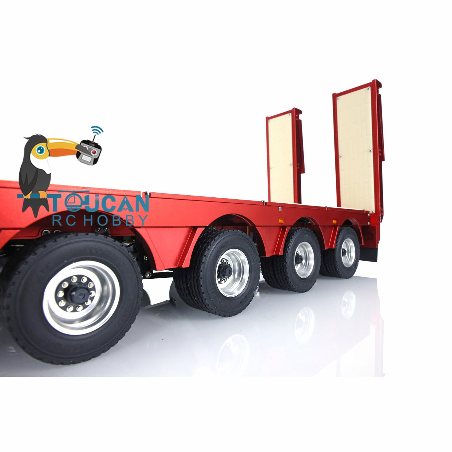 Degree 1/14 Metal 997 Heavy 4Axle Steering Trailer With Rear Ramps