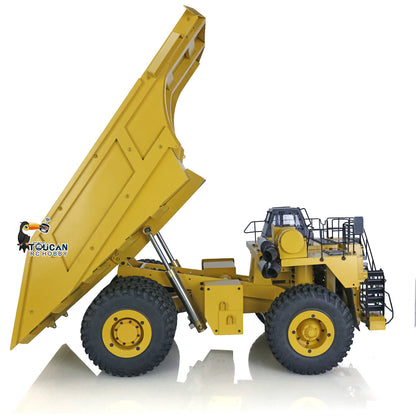 Metal 1/20 RC Hydraulic Mine Truck 793D Heavy Duty Remote Control Dumper RTR 2Speed Gearbox Flysky I6X Radio Light System