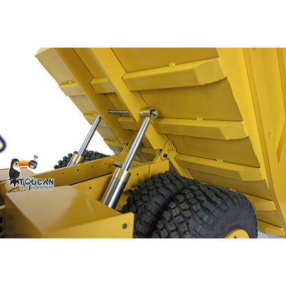 Metal 1/20 RC Hydraulic Mine Truck 793D Heavy Duty Remote Control Dumper RTR 2Speed Gearbox Flysky I6X Radio Light System