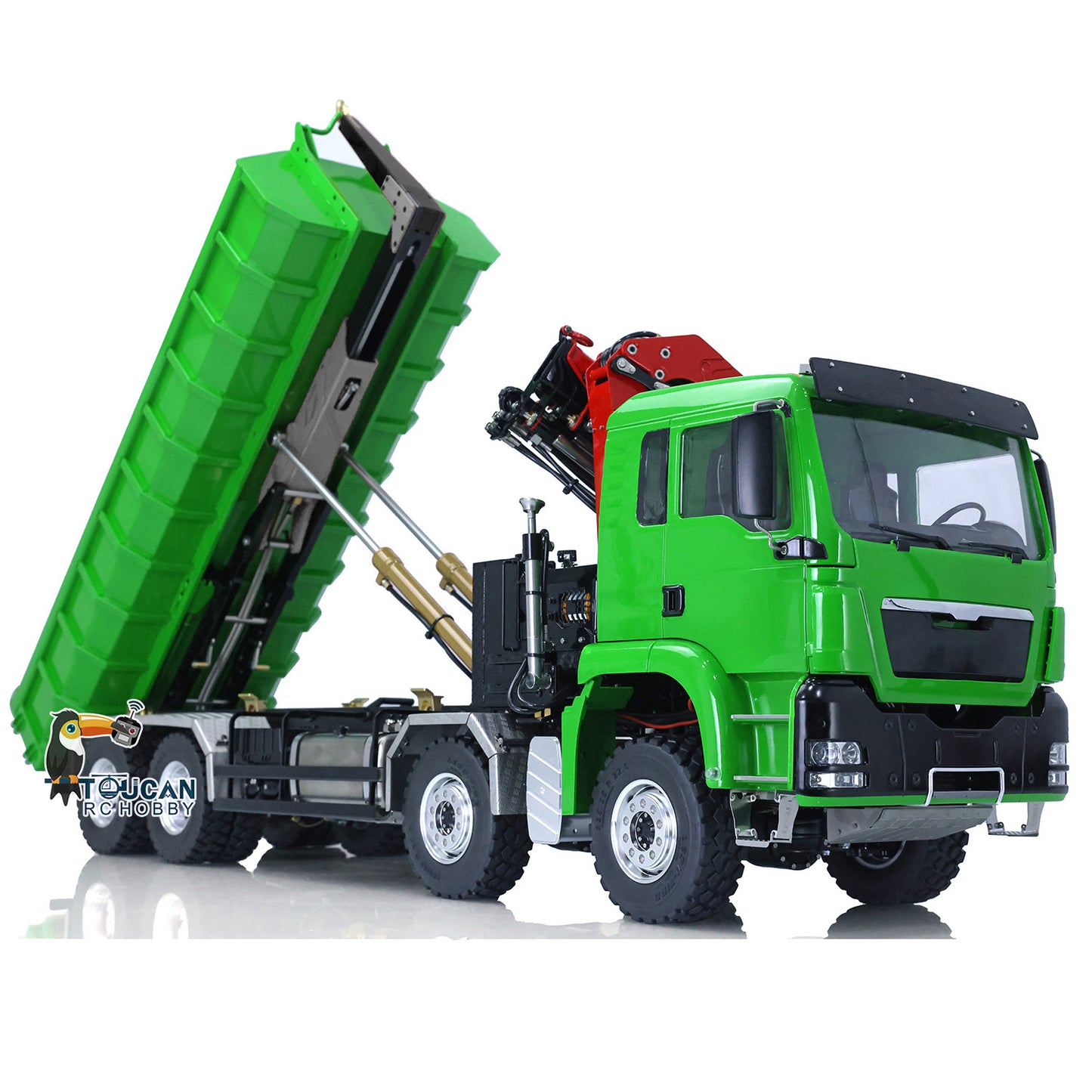 IN STOCK LESU 1/14 8x8 RC Metal Roll on/off Hydraulic Truck A0014 Crane Dumper Tipper Z0031