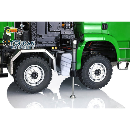 LESU 1/14 8x8 RC Roll on/off Hydraulic Truck Crane Dumper Tipper with Flysky PL18EV Remote Controller Sound Light System