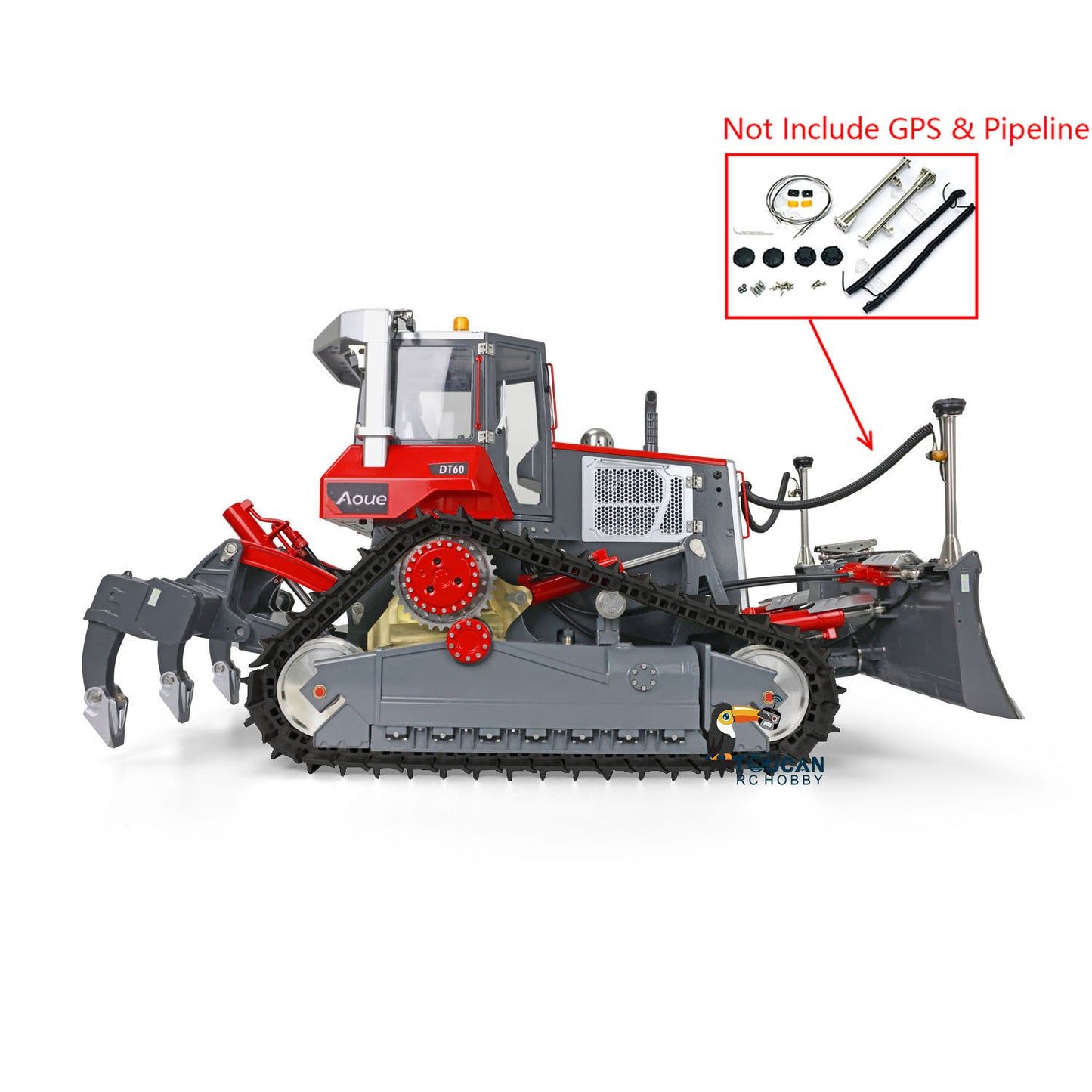 LESU 1/14 Aoue DT60 RC Bulldozer sur chenilles hydraulique