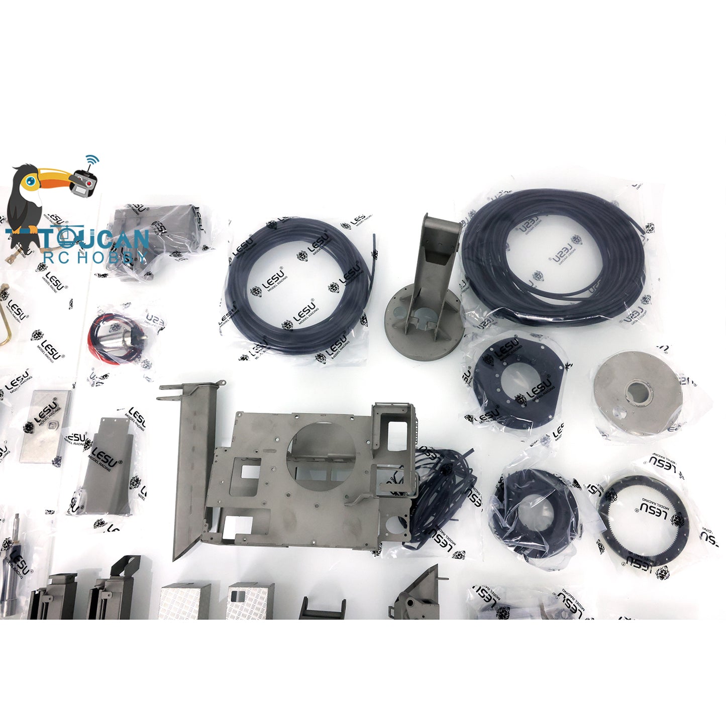 EN STOCK LESU 1/14 RC Camion grue hydraulique Pompe à huile Dumper