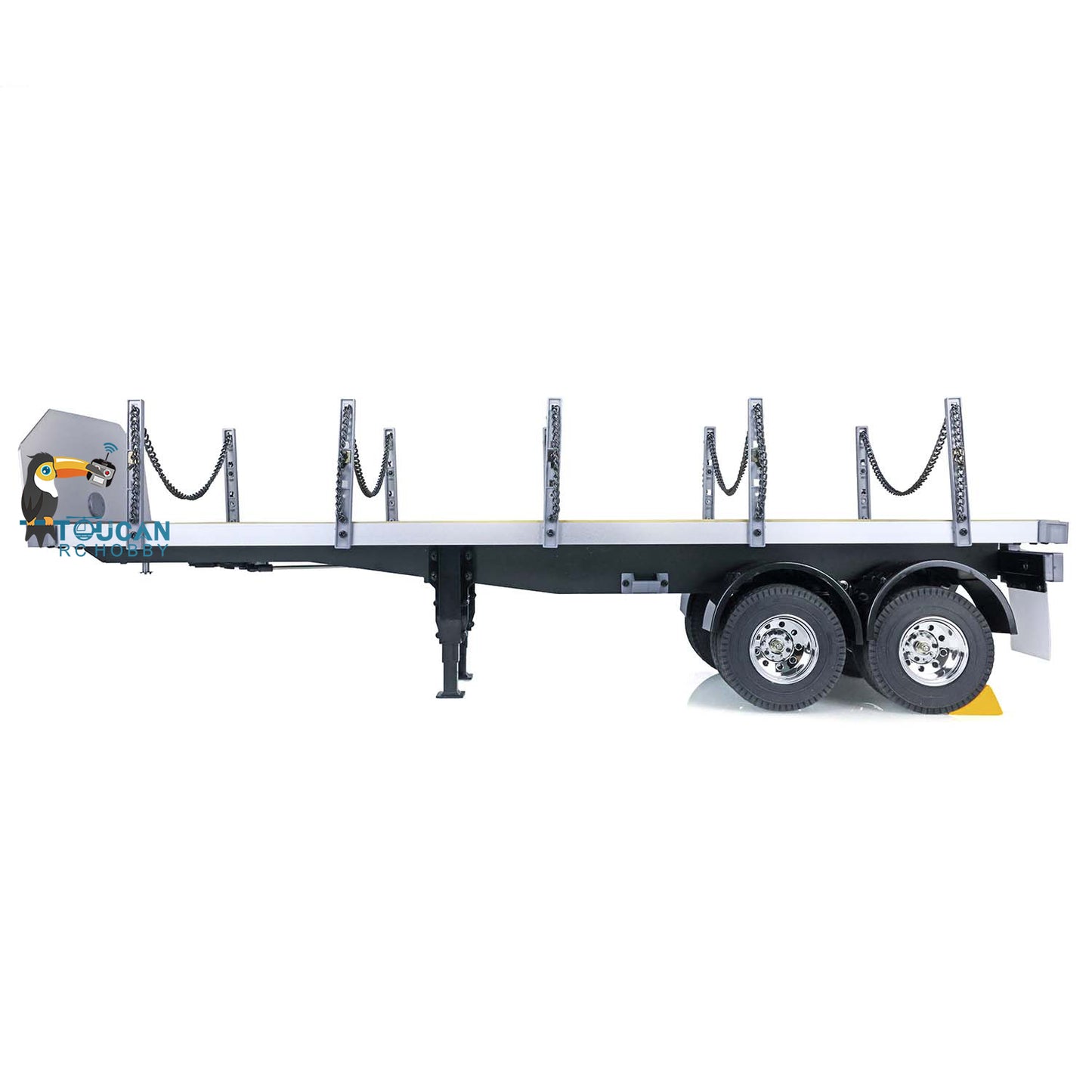 TOUCANTC 1/14 2Axle RC Tractor Flatbed Semi Trailer Truck for TAMIYA Model