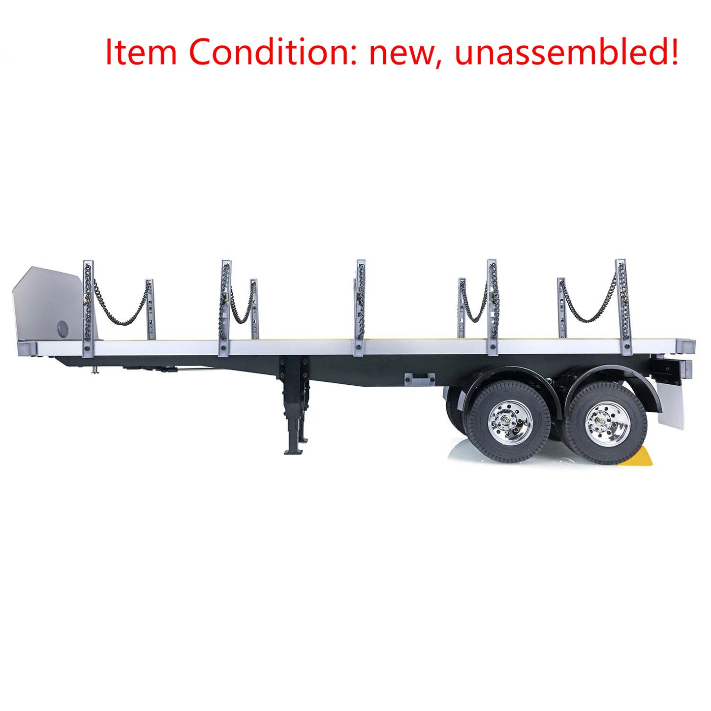 Fast Shipping TOUCAN 1/14 2Axle RC Tractor Flatbed Semi Trailer Truck for DIY TAMIYA Model