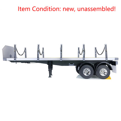 Fast Shipping TOUCAN 1/14 2Axle RC Tractor Flatbed Semi Trailer Truck for DIY TAMIYA Model