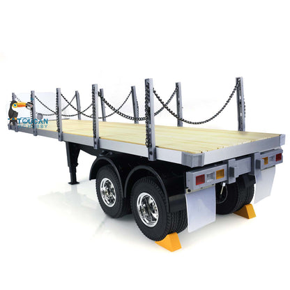 TOUCANTC 1/14 2Axle RC Tractor Flatbed Semi Trailer Truck for TAMIYA Model