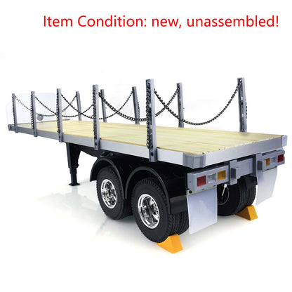 Fast Shipping TOUCAN 1/14 2Axle RC Tractor Flatbed Semi Trailer Truck for DIY TAMIYA Model