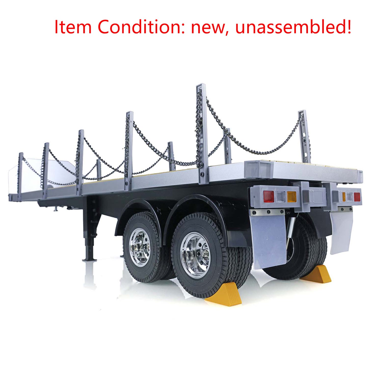 Fast Shipping TOUCAN 1/14 2Axle RC Tractor Flatbed Semi Trailer Truck for DIY TAMIYA Model