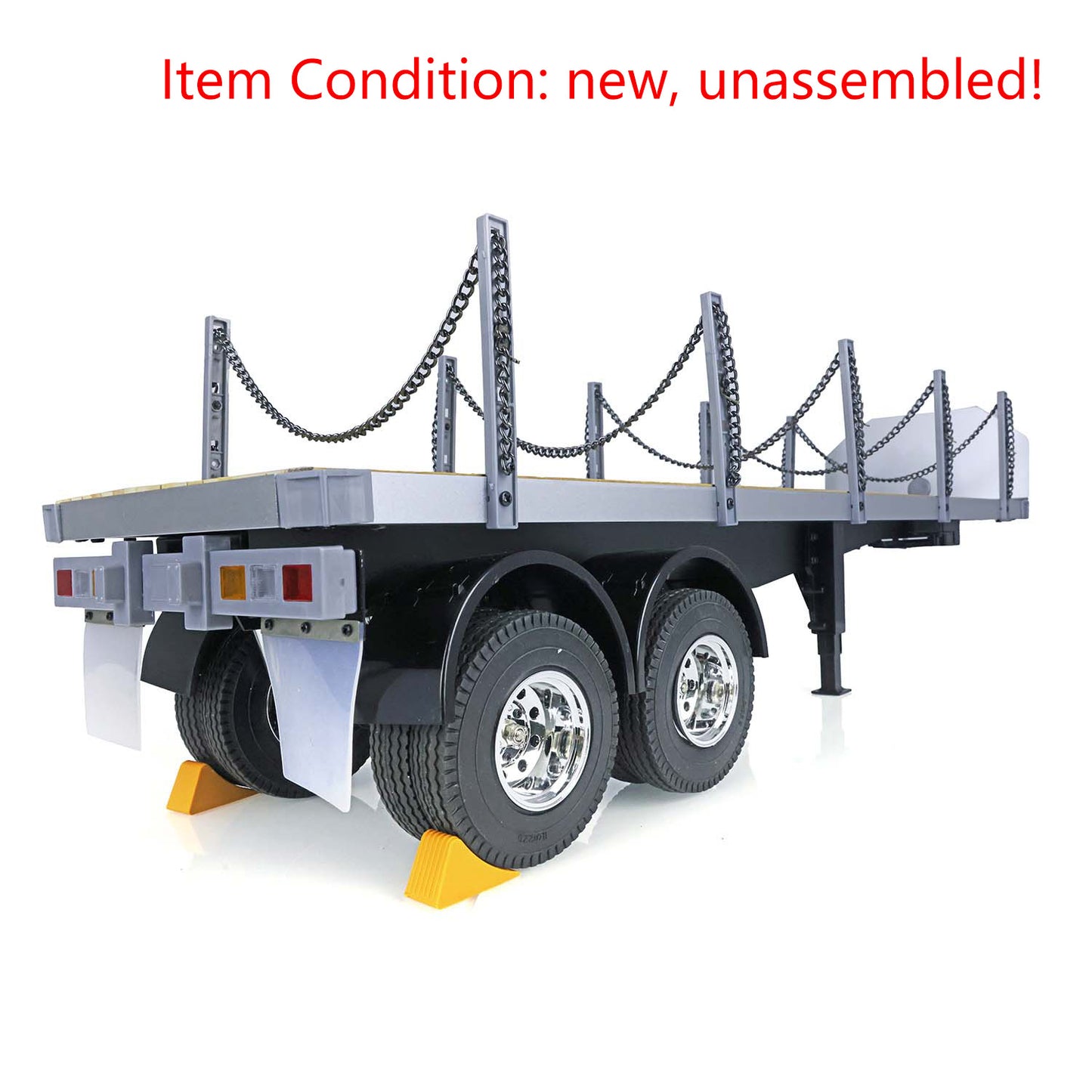 Fast Shipping TOUCAN 1/14 2Axle RC Tractor Flatbed Semi Trailer Truck for DIY TAMIYA Model