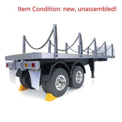 Fast Shipping TOUCAN 1/14 2Axle RC Tractor Flatbed Semi Trailer Truck for DIY TAMIYA Model