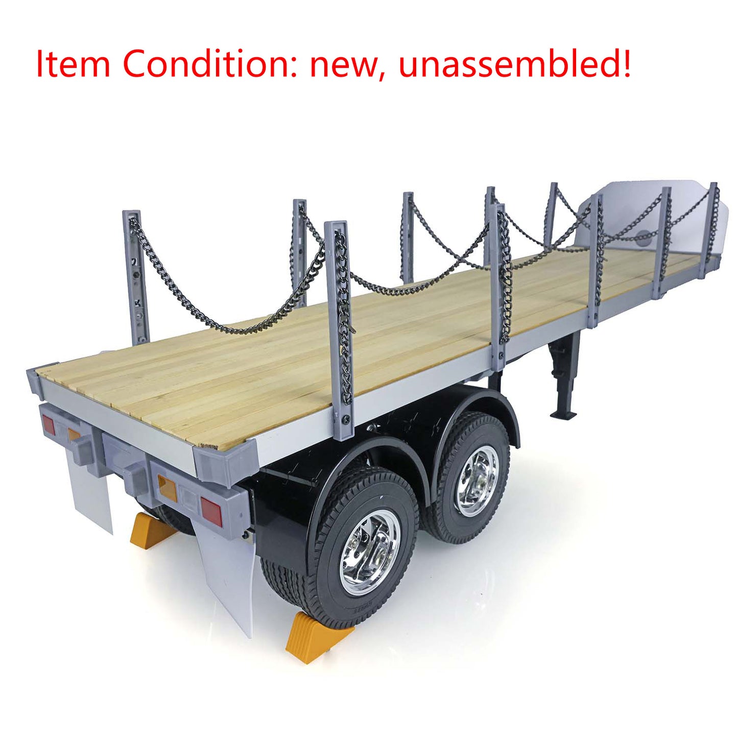 Fast Shipping TOUCAN 1/14 2Axle RC Tractor Flatbed Semi Trailer Truck for DIY TAMIYA Model