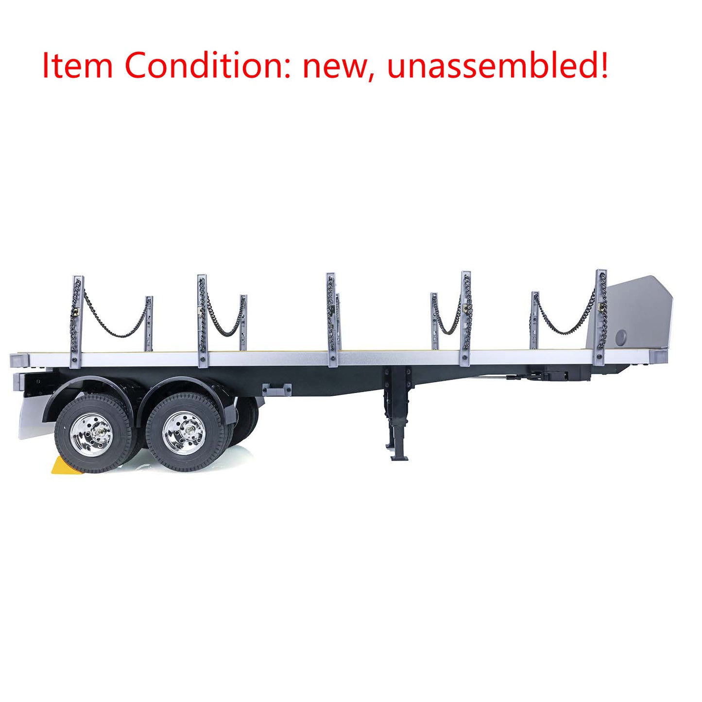 Fast Shipping TOUCAN 1/14 2Axle RC Tractor Flatbed Semi Trailer Truck for DIY TAMIYA Model